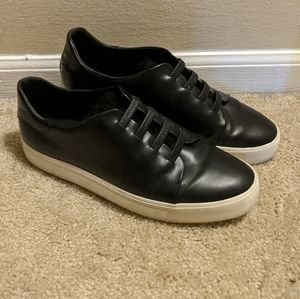 Vince Leather and Wool Slip On Sneakers